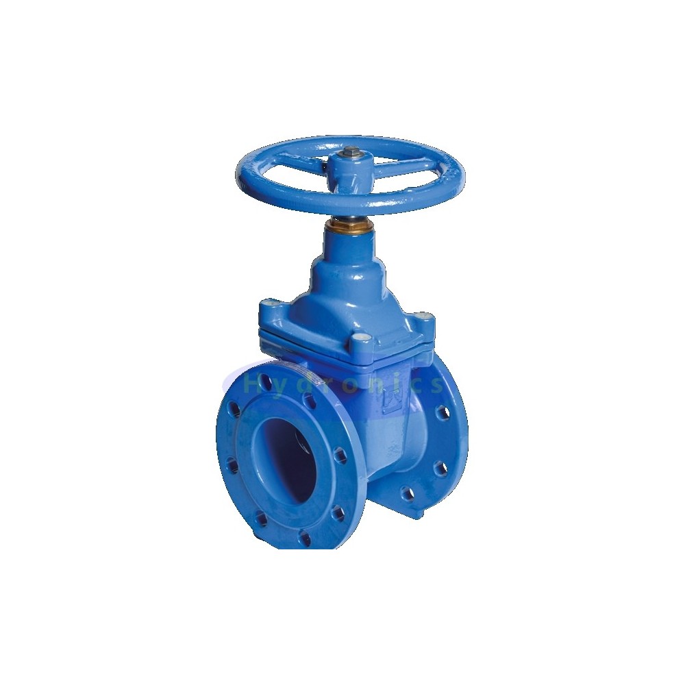SARACINESCA IN GHISA A CORPO PIATTO A CUNEO GOMMATO DN100 PN16 - DM 174/2004